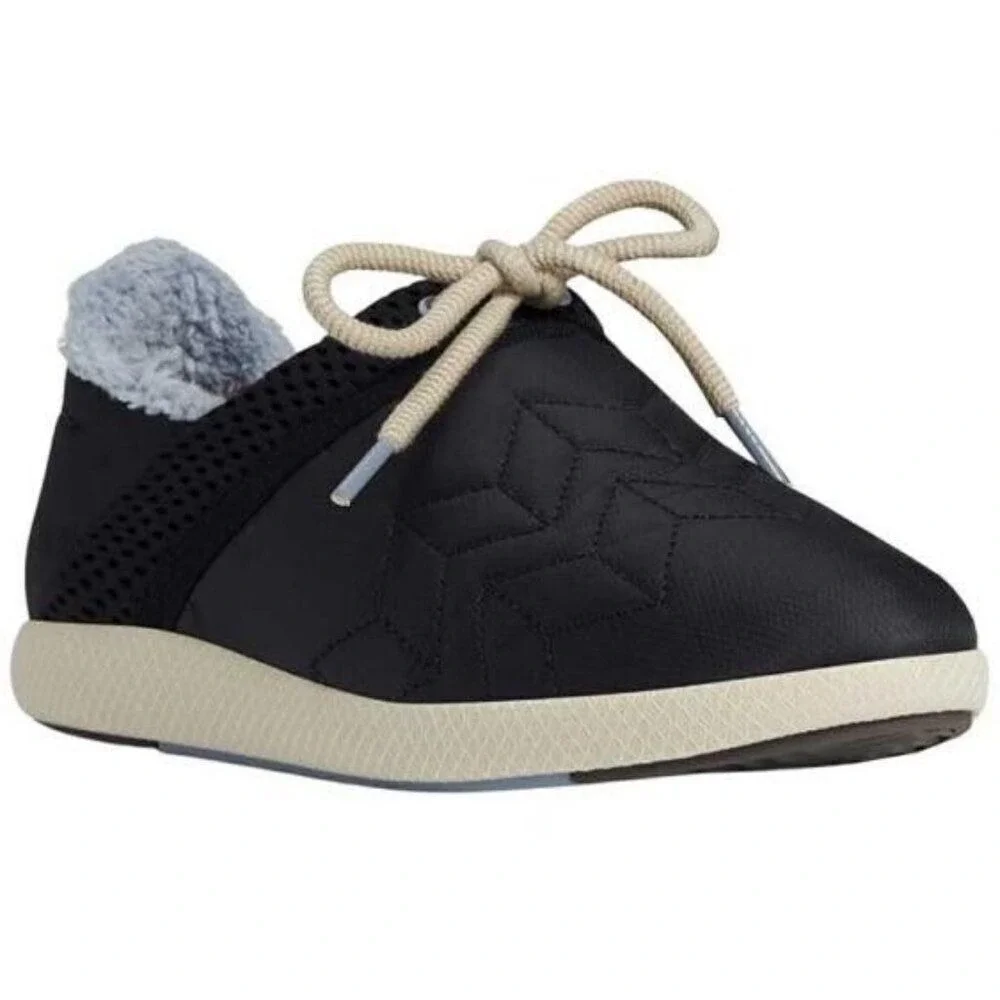 OluKai Mahiki Slip On Lace Up Sneakers Womens 7 Black Comfort‎